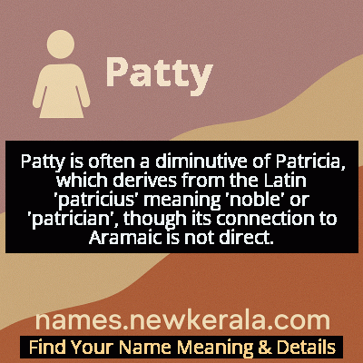 Patty Name Meaning and Origin