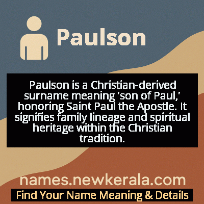 Paulson Name Meaning and Origin
