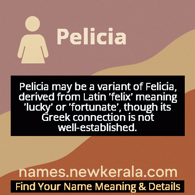 Pelicia Name Meaning and Origin