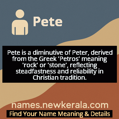 Pete Name Meaning and Origin