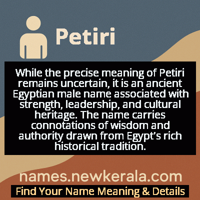 Petiri Name Meaning and Origin