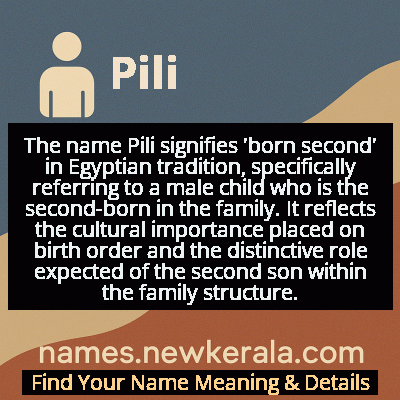Pili Name Meaning and Origin