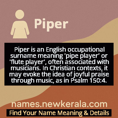 Piper Name Meaning and Origin