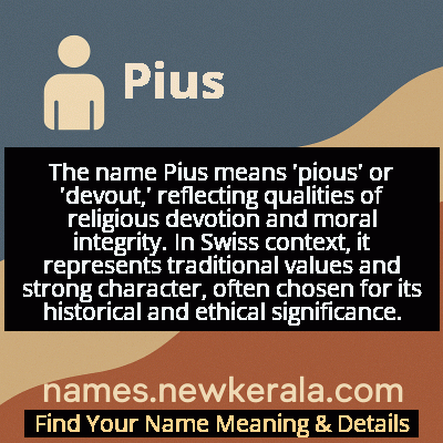 Pius Name Meaning and Origin