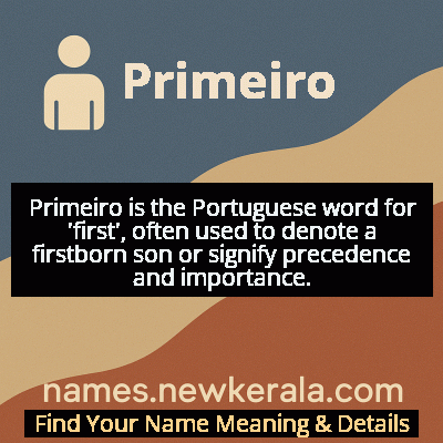 Primeiro Name Meaning and Origin