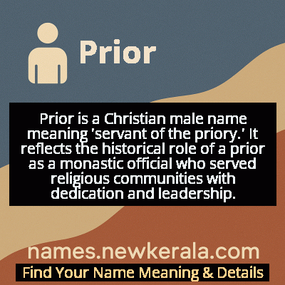 Prior Name Meaning and Origin