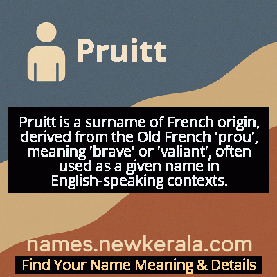 Pruitt Name Meaning and Origin