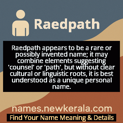 Raedpath Name Meaning and Origin