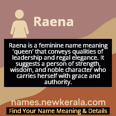 Raena Name Meaning and Origin