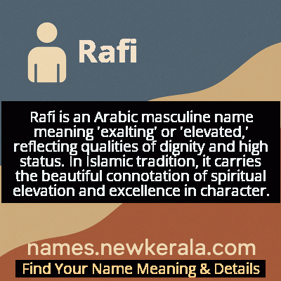 Rafi Name Meaning and Origin