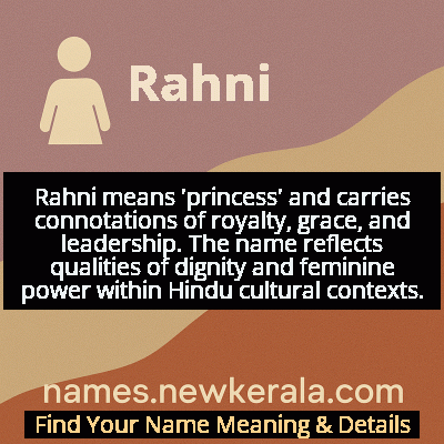Rahni Name Meaning and Origin