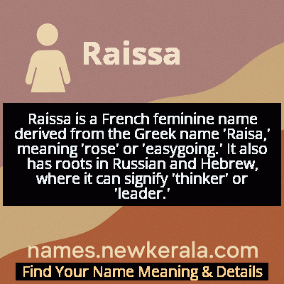 Raissa Name Meaning and Origin