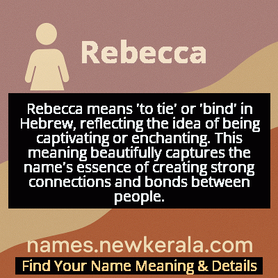Rebecca Name Meaning and Origin