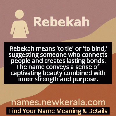 Rebekah Name Meaning and Origin