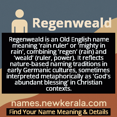 Regenweald Name Meaning and Origin