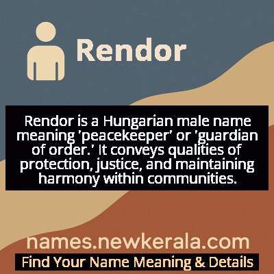 Rendor Name Meaning and Origin