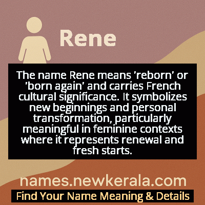 Rene Name Meaning and Origin
