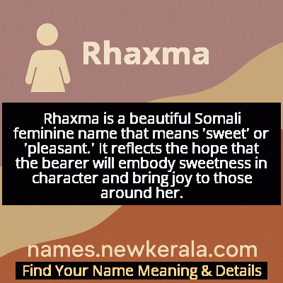 Rhaxma Name Meaning and Origin