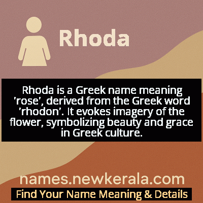 Rhoda Name Meaning and Origin