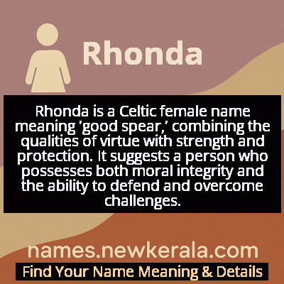 Rhonda Name Meaning and Origin