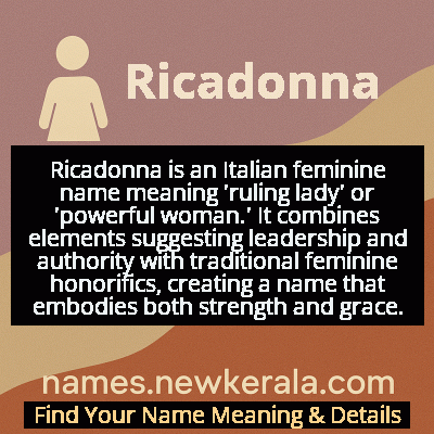 Ricadonna Name Meaning and Origin