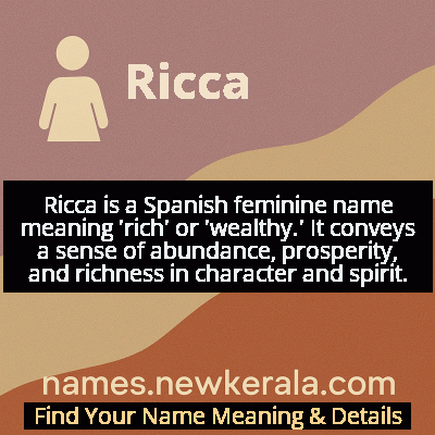Ricca Name Meaning and Origin