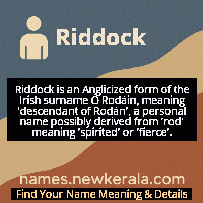 Riddock Name Meaning and Origin