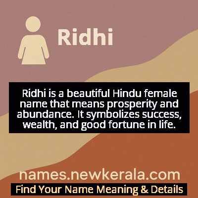 Ridhi Name Meaning and Origin