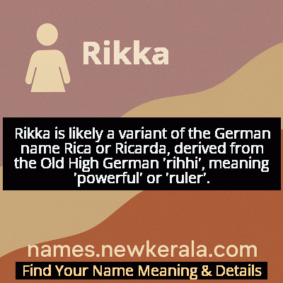 Rikka Name Meaning and Origin