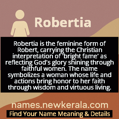 Robertia Name Meaning and Origin