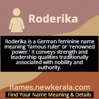 Roderika Name Meaning and Origin