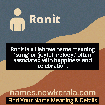Ronit Name Meaning and Origin