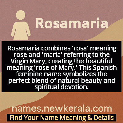 Rosamaria Name Meaning and Origin
