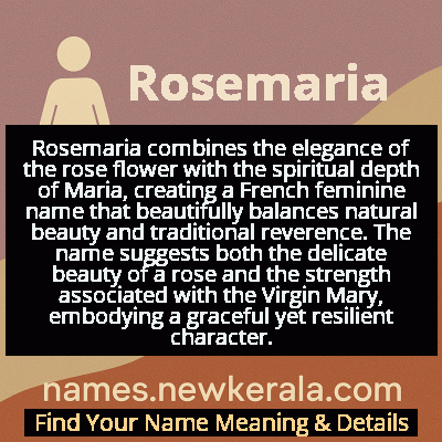 Rosemaria Name Meaning and Origin