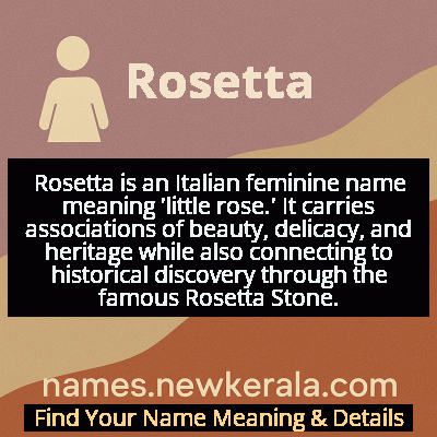 Rosetta Name Meaning and Origin