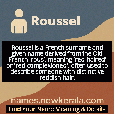 Roussel Name Meaning and Origin