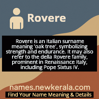 Rovere Name Meaning and Origin