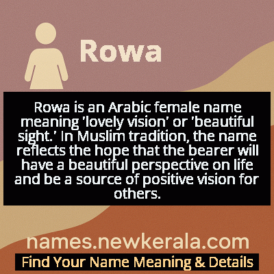 Rowa Name Meaning and Origin