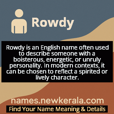 Rowdy Name Meaning and Origin
