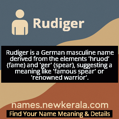 Rudiger Name Meaning and Origin