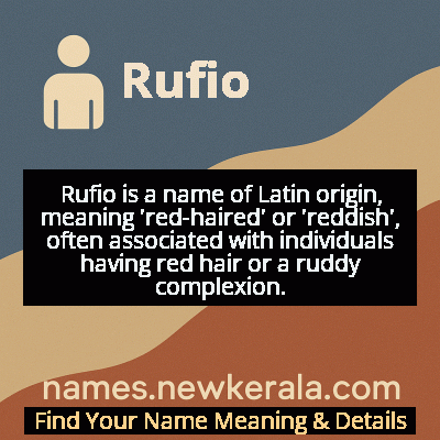 Rufio Name Meaning and Origin