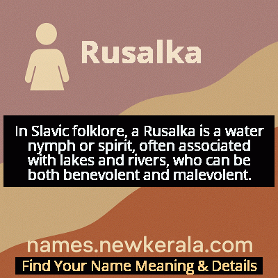 Rusalka Name Meaning and Origin