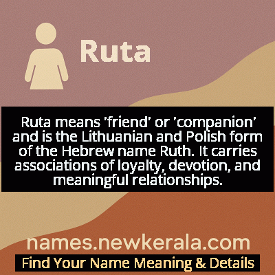Ruta Name Meaning and Origin