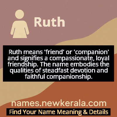 Ruth Name Meaning and Origin