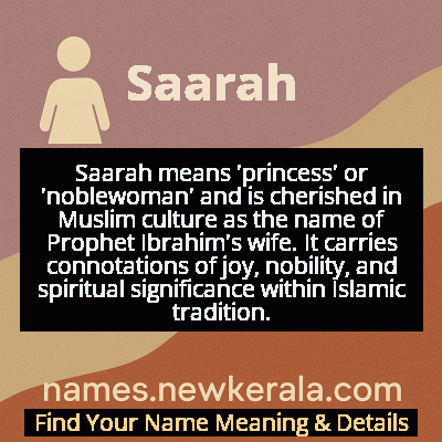 Saarah Name Meaning and Origin