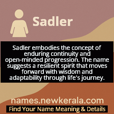 Sadler Name Meaning and Origin