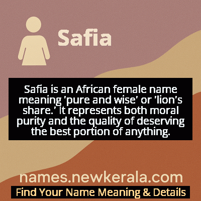Safia Name Meaning and Origin
