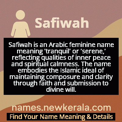 Safiwah Name Meaning and Origin