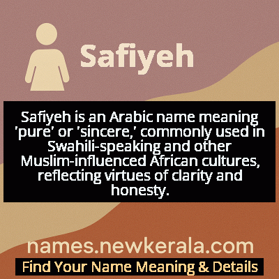 Safiyeh Name Meaning and Origin
