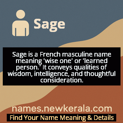 Sage Name Meaning and Origin
